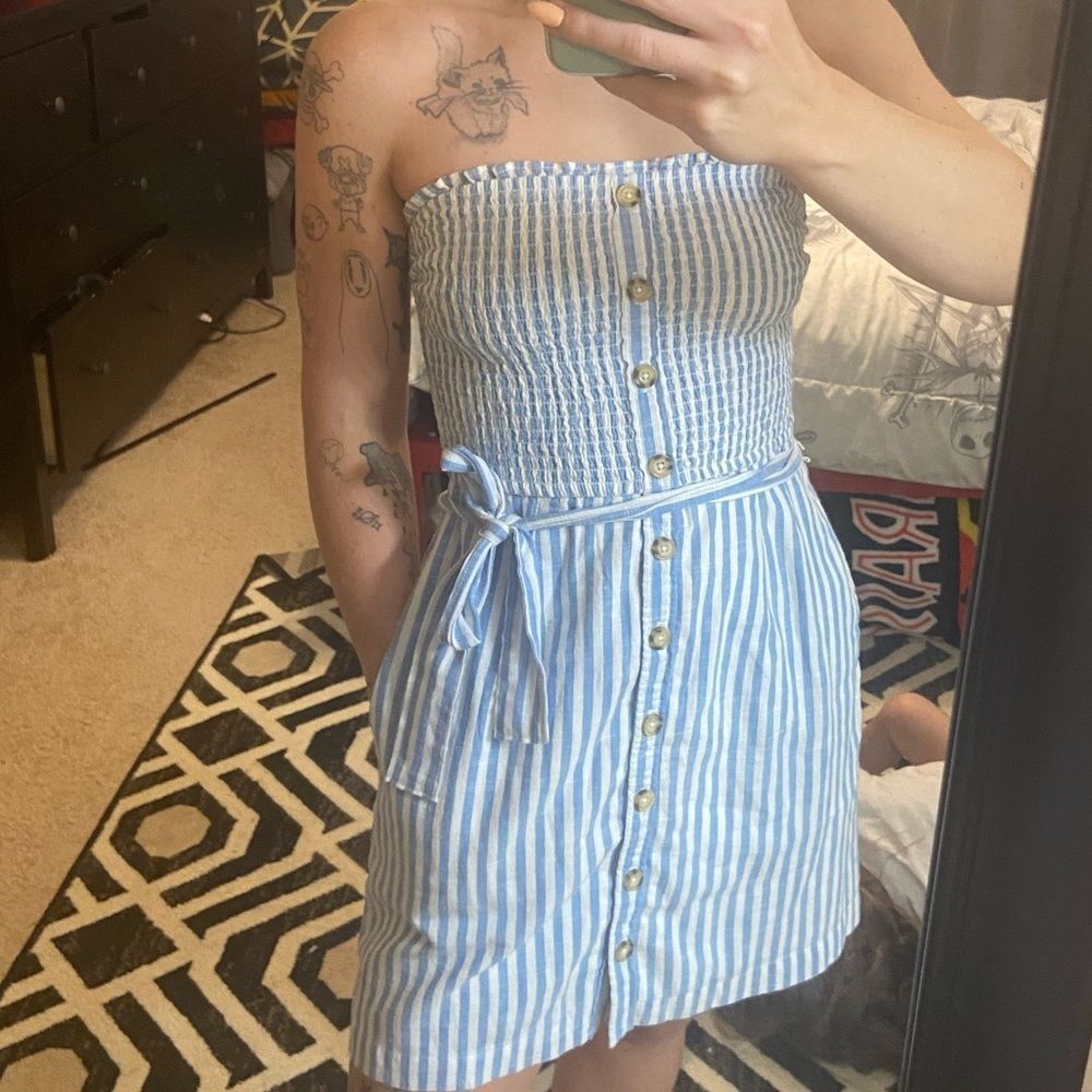 Abercrombie and Fitch nautical stripe tube dress